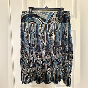 Emma James Brown Blue and Gray Patterned Skirt NWT Size 12